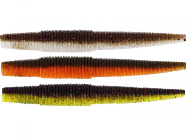 Jigi Ned Worm Floating 9 cm / 5 g, 6 kpl, Dark Water Mix, Westin